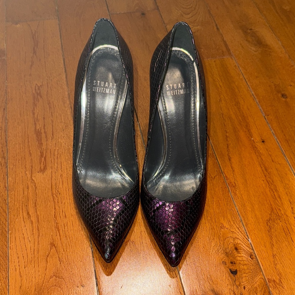 Stuart Weitzman Iridescent Purple Heels